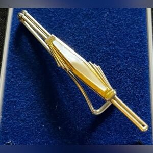 Vintage Tie Clip with Mother-of-Pearl Inlay